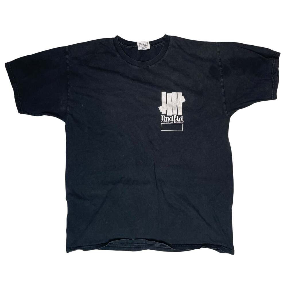 Undefeated Logo Graphic T-Shirt Black Large Made in Mexico